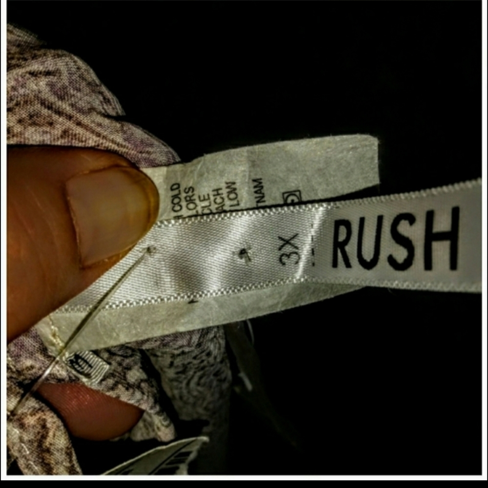 Rush Top Size 3X Sheer High Low Tunic NWT - Picture 10 of 12